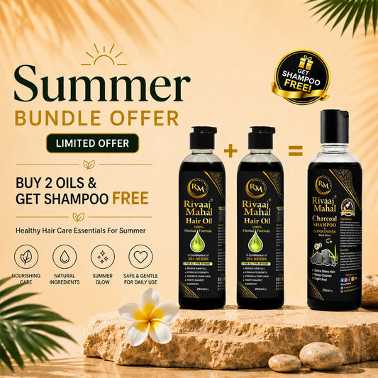 2 Hair Oils 225ml + FREE Shampoo