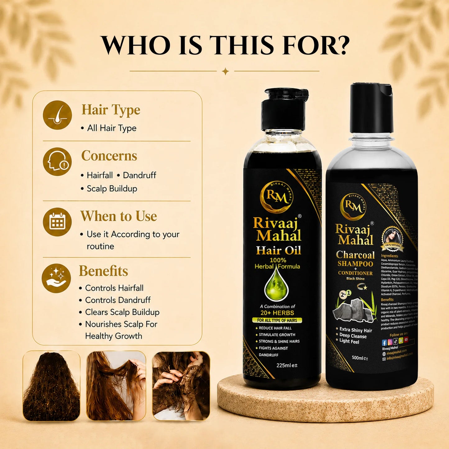 Hair Oil & Organic Shampoo